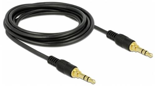 Delock 85551 Audio Verbindungskabel [1x Klinkenstecker 3.5mm - 1x Klinkenstecker 3.5 mm] 3m Schwarz
