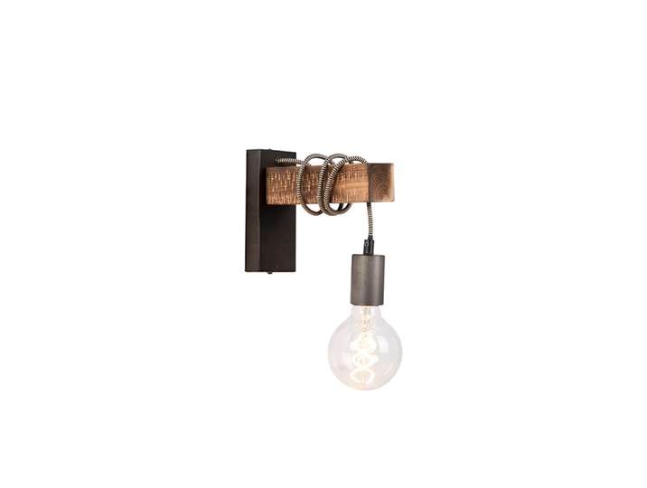 Applique murale industrielle noire avec bois - Gallow