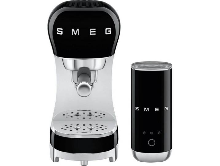 Smeg Siebträgermaschine ECF12BLEU Bundle Siebträgerm. + Milchaufschäumer