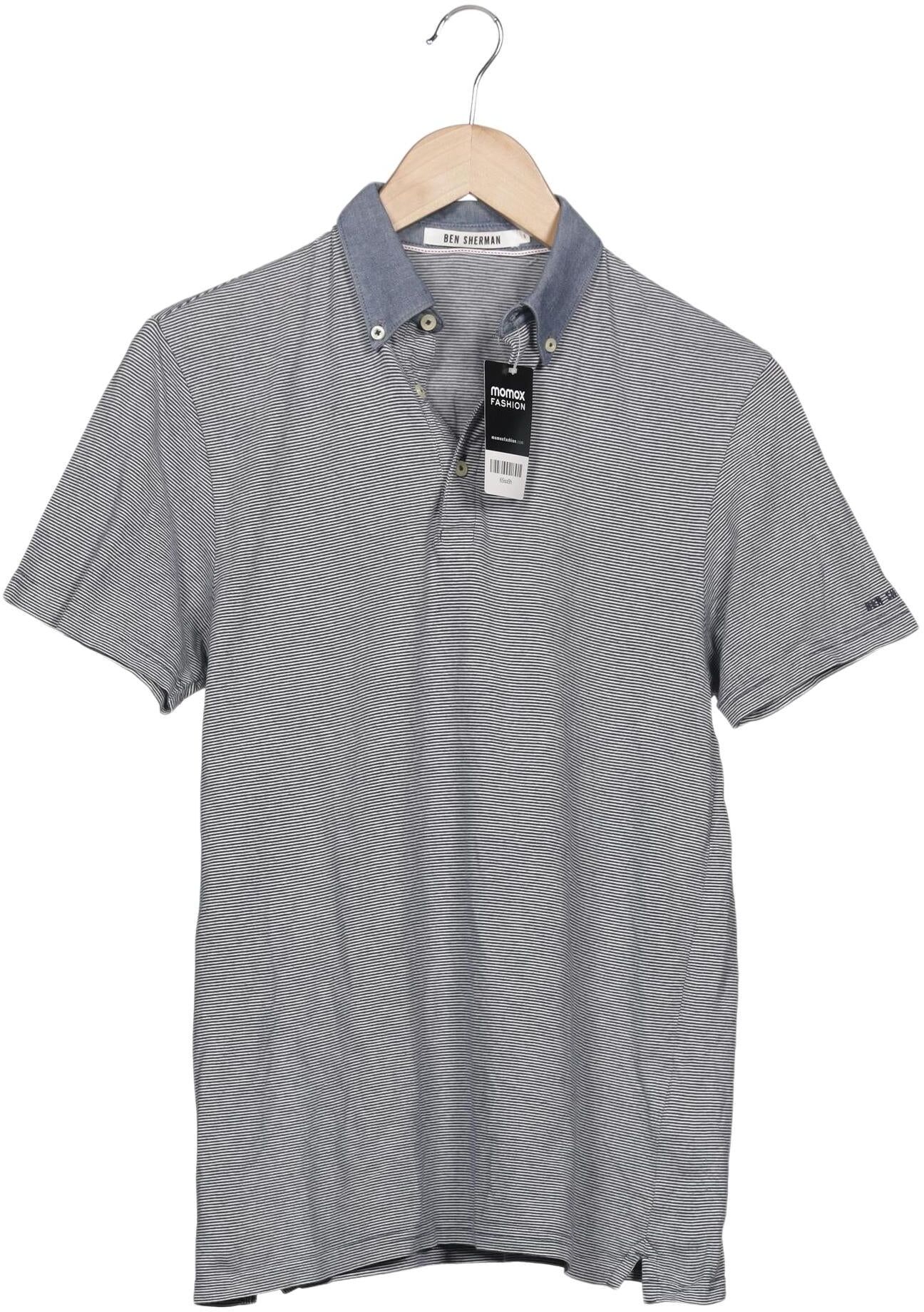 Ben Sherman Herren Poloshirt, Grau, Gr. S, Baumwolle - Second Hand