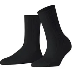Falke Damen FALKE Cotton Rib SO, Größe 39-42 in Schwarz 3000