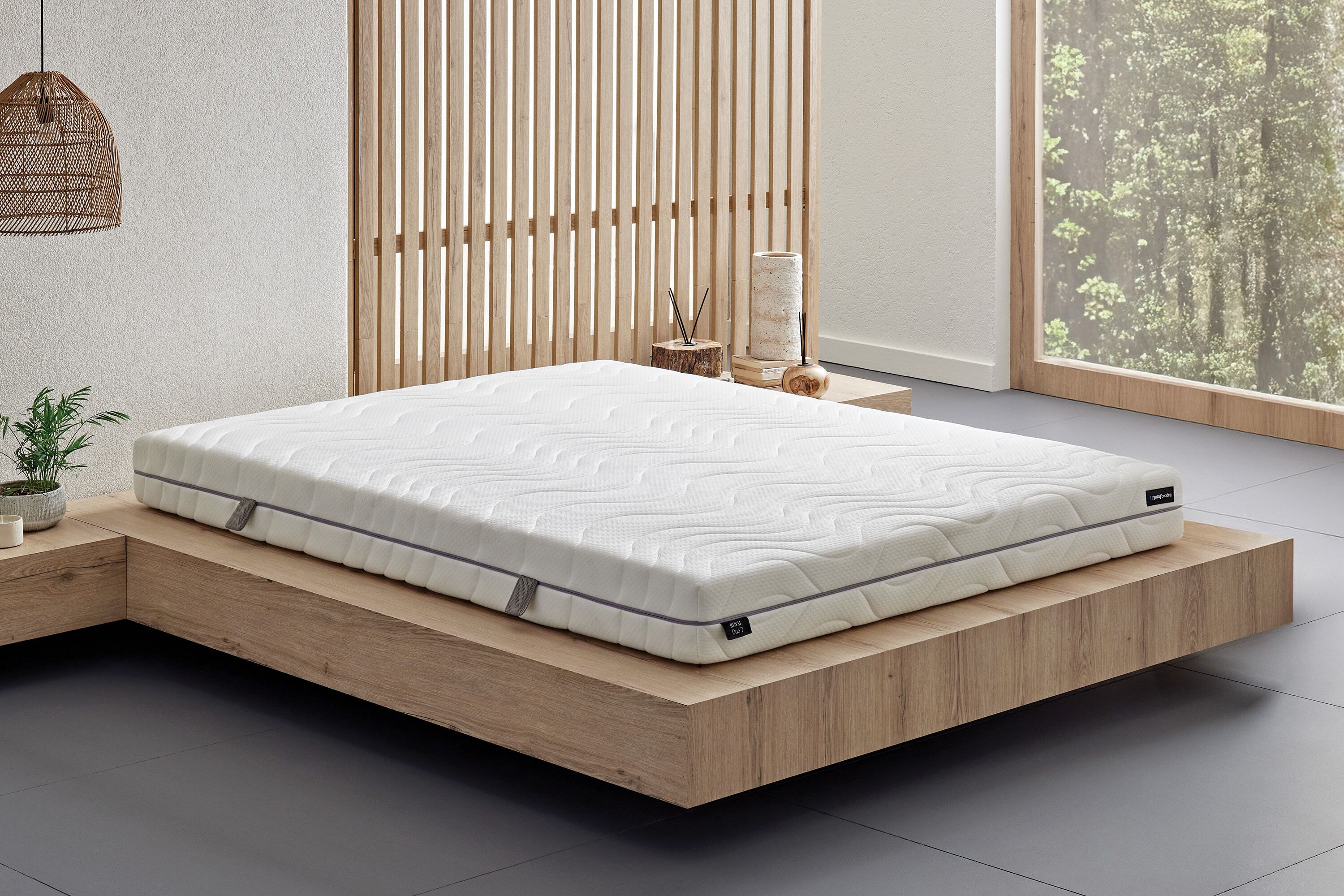 Taschenfederkernmatratze YATAS BEDDING "Royal Duo 7 Slim, Matratze 90x200, 140x200 cm & weitere Grössen", weiss (weiß), B:160cm H:18cm L:200cm, Bezug: 100% Polyester. Steppfüllung: 100% Polyester, Matratzen, Taschenfederkernmatratze, 7-Zonen, H2 / H3, Wen
