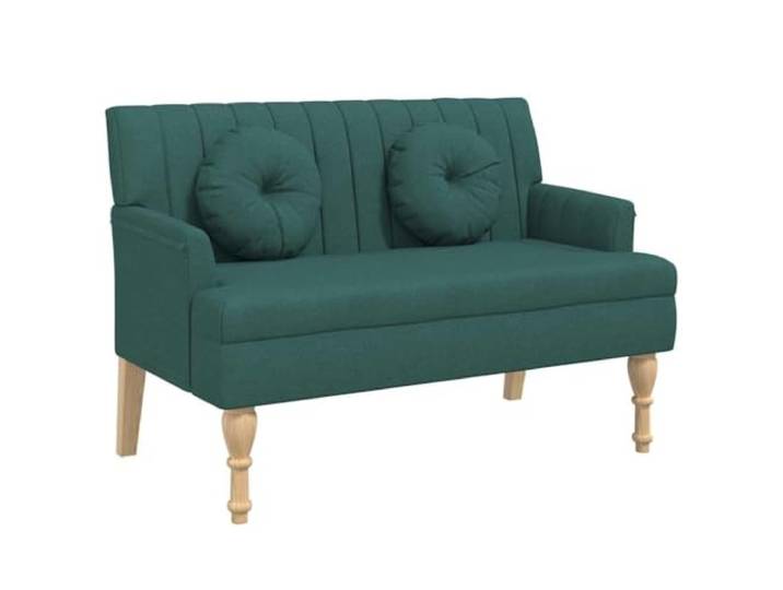 vidaXL Sitzbank mit Kissen Dunkelgrün 113x64,5x75,5 cm Stoff
