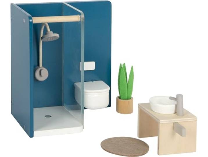 small foot houten poppenhuis meubeltjes badkamer, meubelset voor het poppenhuis, voor kinderen vanaf 3 jaar, 12630