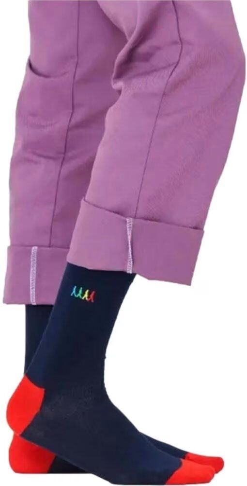 Calcetines Happy Socks "Happy" Azul Marino Con Puntera Y Talón Rojo Azul S Unisex