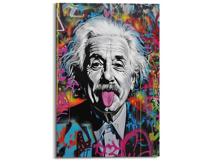 Deco-Panel REINDERS Graffiti Einstein , bunt (farbe bild(er): mehrfarbig), B:60cm H:90cm T:2cm, Bilder, Deco-Panel, Hobbyraum - Mehrfarbig - MDF - Street Art - 60x90 cm