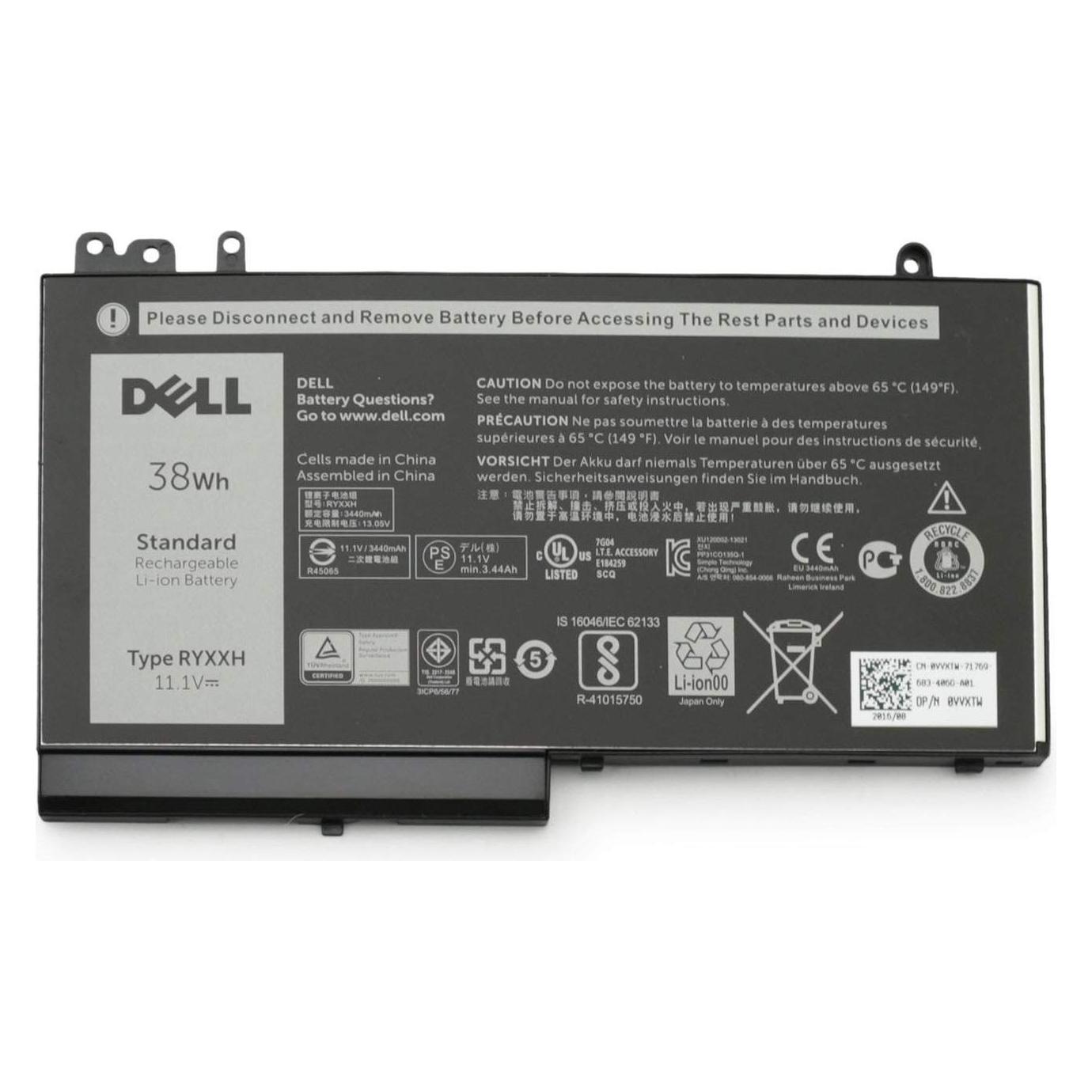 Dell Battery, 38WHR, 3 Cell (3 Zellen) (9P4D2)
