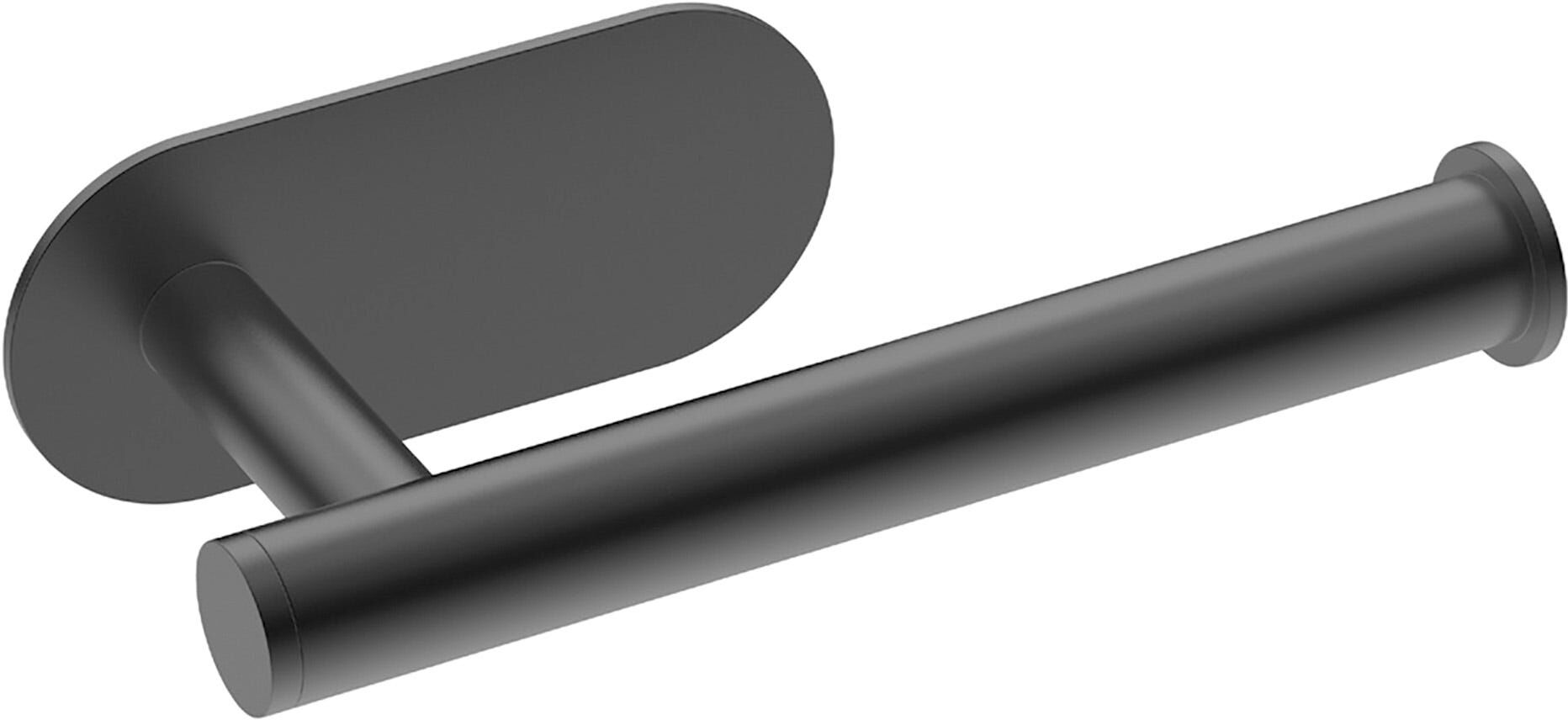 Tecnomat PORTAROTOLO SERIE ATHENA  NERO OPACO FISSAGGIO ADESIVO