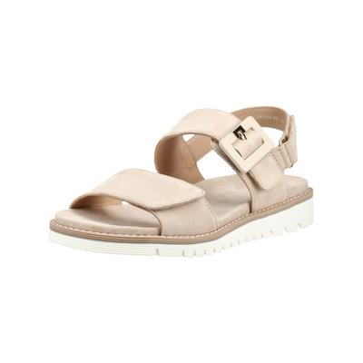Pantolette ARA "Ara Sandalen Veloursleder", Damen, Gr. 40, beige, Veloursleder, Schuhe Pantolette