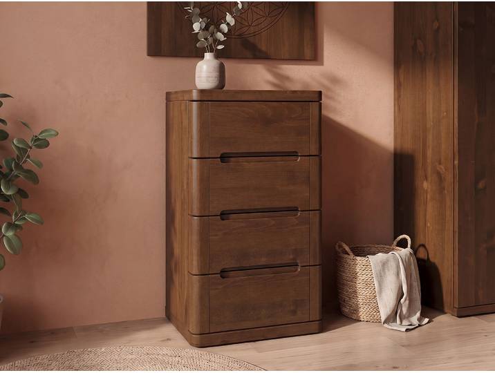 Kommode Kernbuche Dunkel „Ella“ 50 cm Massivholz Buche Dunkel