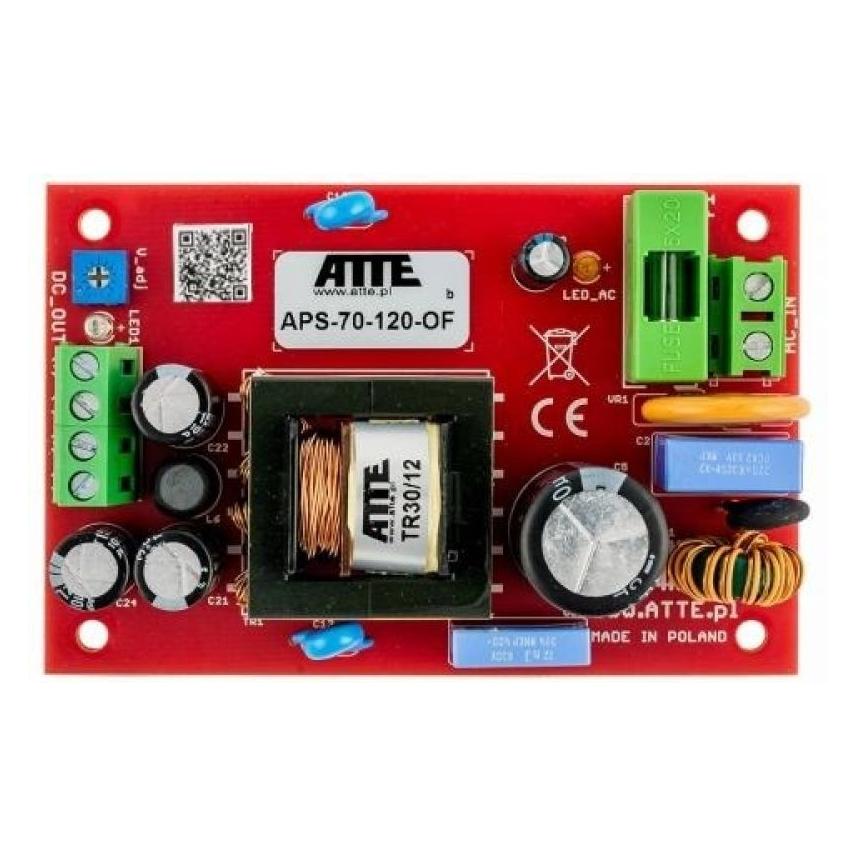 Atte Zasilacz Zasilacz sieciowy SMPS 12V 6A 72W APS-70-120-OF (16006)