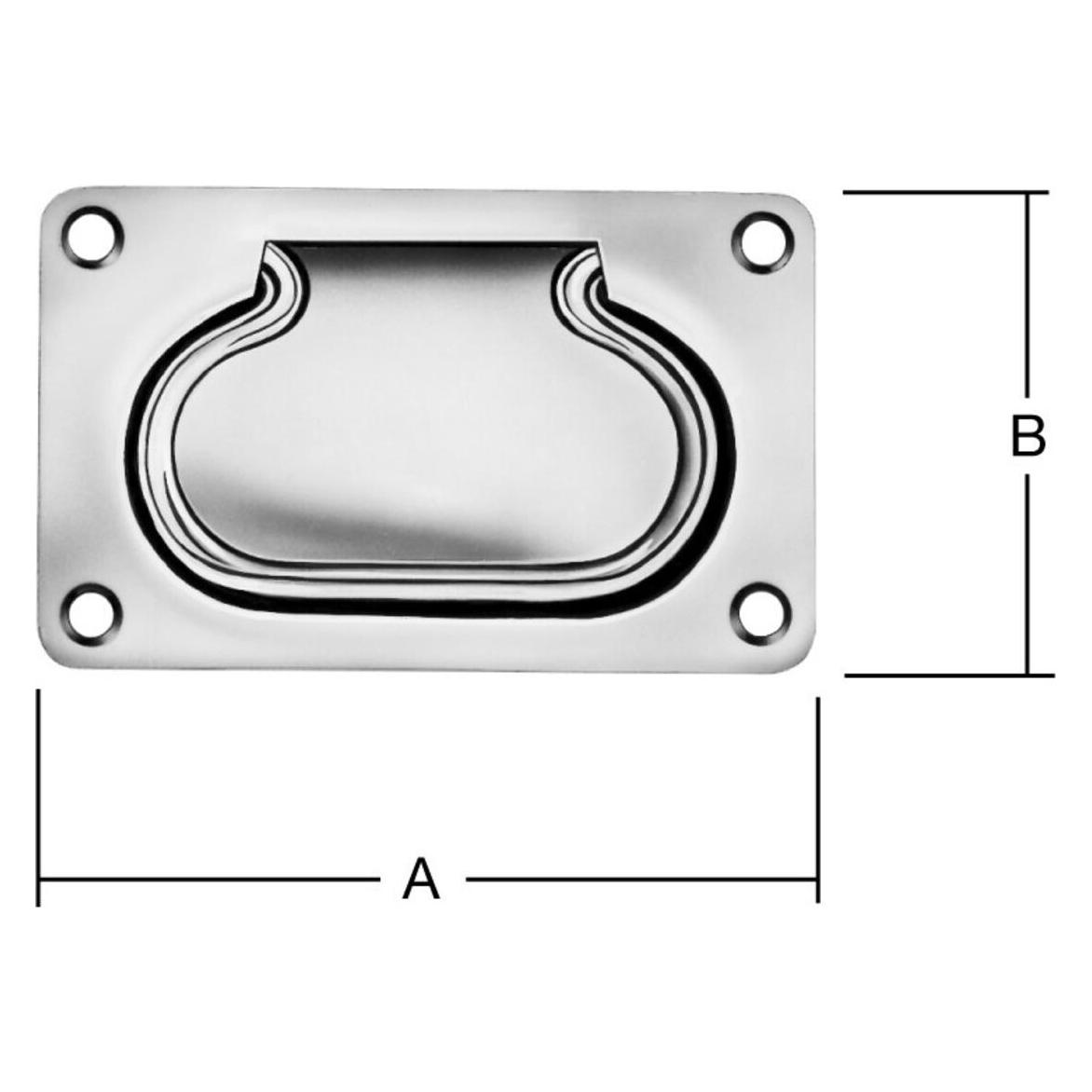 Pferd Werkzeuge Vormann Einlass-Kistengriff 130x70 mm verzinkt (230405)