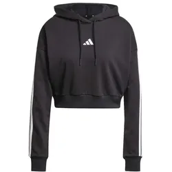 adidas Essentials 3-Stripes French Terry Cropped Hoodie Damen - b