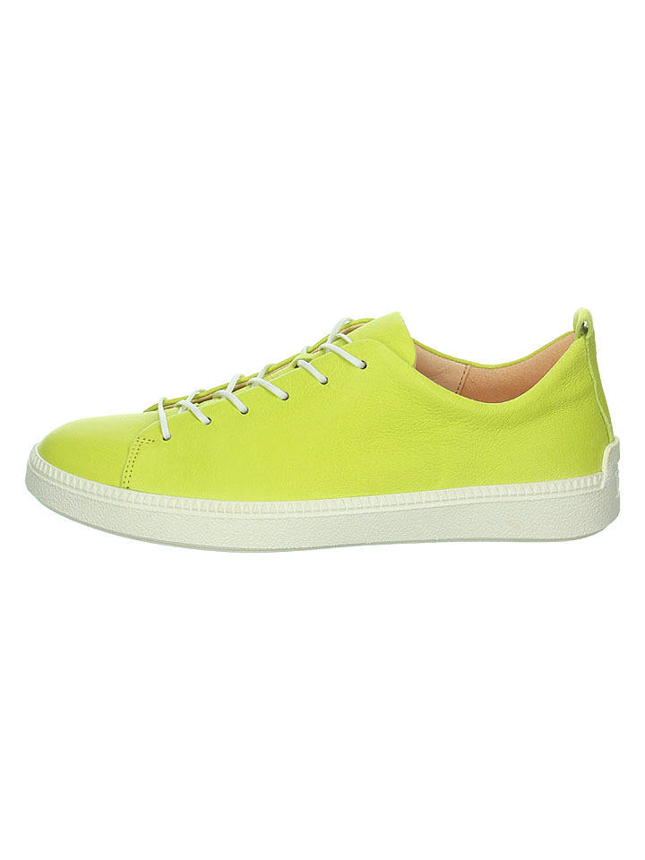 Think! Leder-Sneakers "Turna" in Limette - 38
