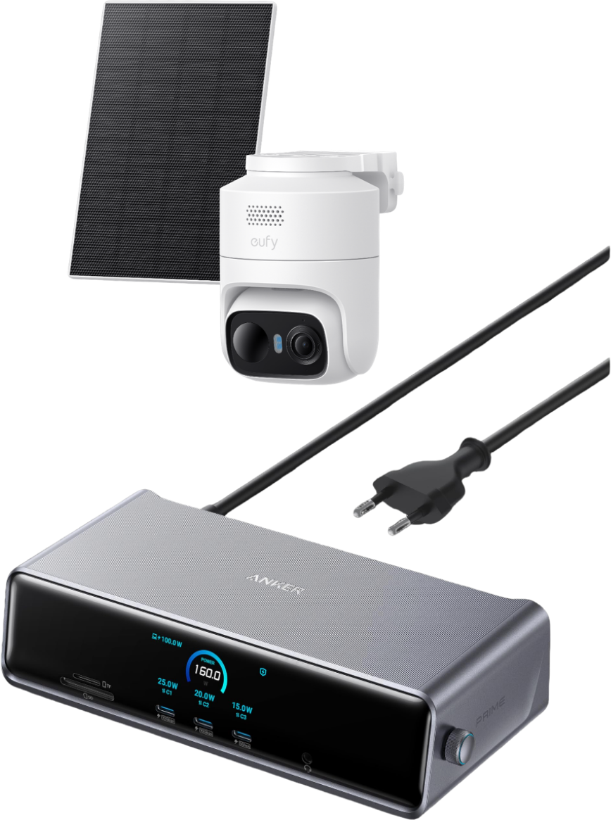 Anker Prime Docking Station (14-in-1, Dreifach-Display, MST) und eufyCam C37