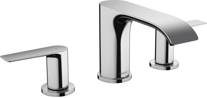 Hansgrohe Vivenis Waschtisch-3-Loch-Armatur 75033000 mit Zugstangen-Ablaufgarnitur, chrom