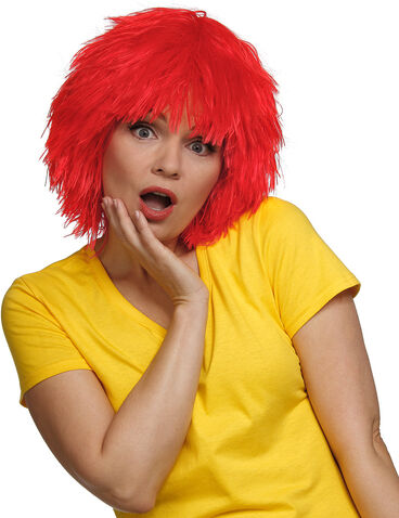 Kurzhaarperücke "Clown", rot