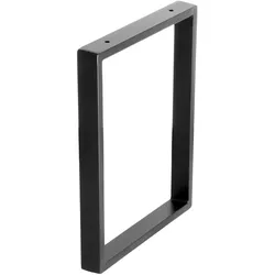 WAGNER Möbelbein/Tischbein/Möbelfuß DESIGN RAHMEN - 400 x 300 mm, Stahl beschichtet schwarz, Industrie Look - 12514001