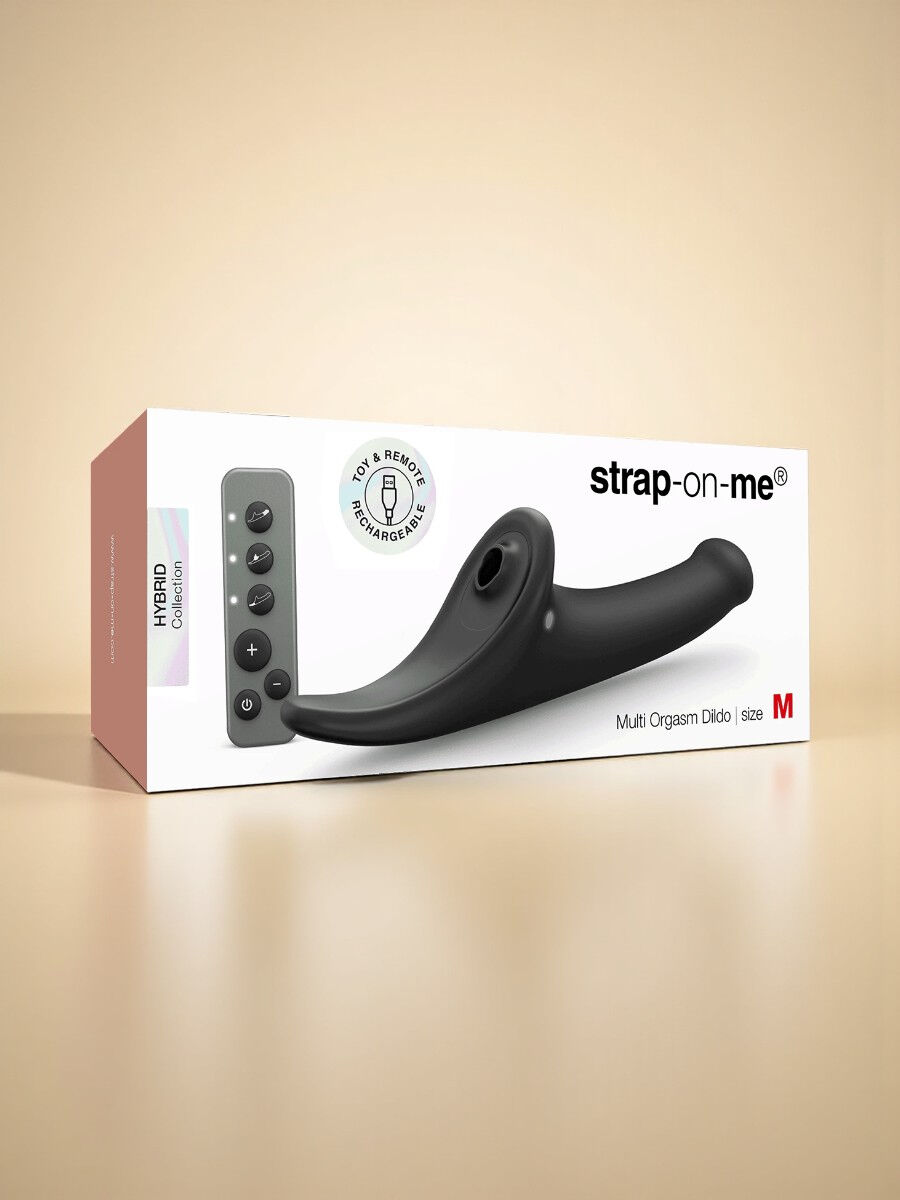 Strap-On-Me Multi orgasm dildo semi-réaliste télécommandé M Noir