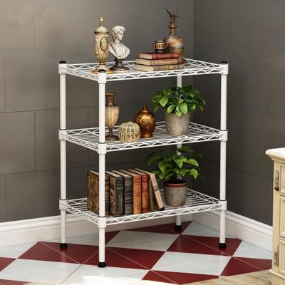 Multi purpose metal storage rack with 3 layers, Living Room Storage Shelf, Bathroom Towel Shelf