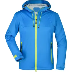 James & Nicholson Damen 3-Lagen Softshell Jacke Softshell-Jacke JN1097 aqua/acid yellow L