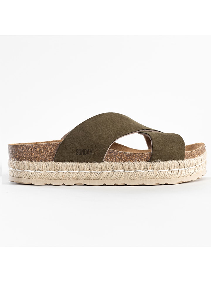 Sunbay Pantoletten "Astilbe" in Khaki - 38