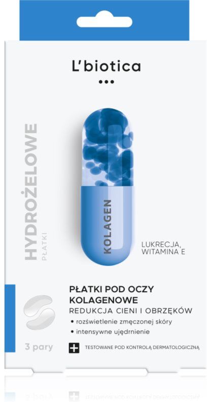 L’biotica Masks Collagen Eye Mask to treat swelling and dark circles 3 x 2 pc