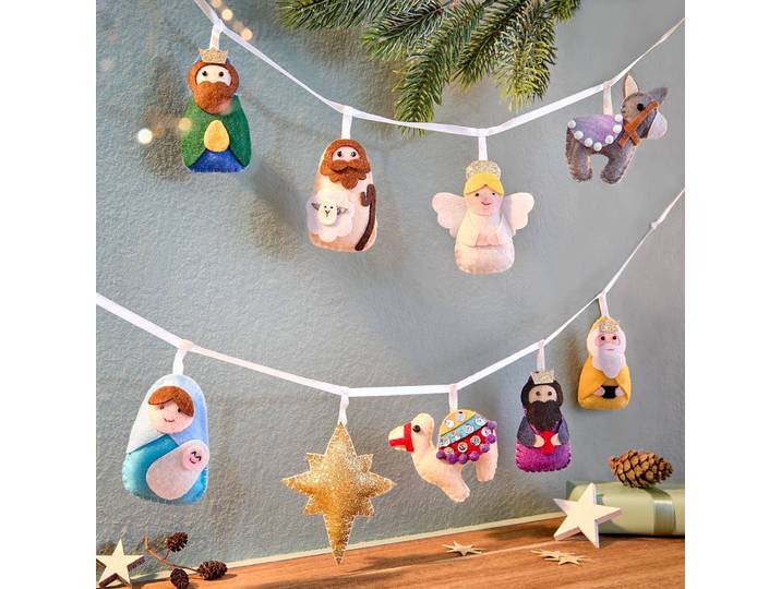 Guirlande Crèche 120 x 8cm Multicolore/Multicolore