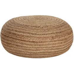 POUF Beige Jute 50/50/20 cm Tifelt