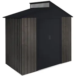 WASABI Gartenhaus 2,84 m2 Robin t2 – Holzoptik – Oberlicht – Schiebetüren