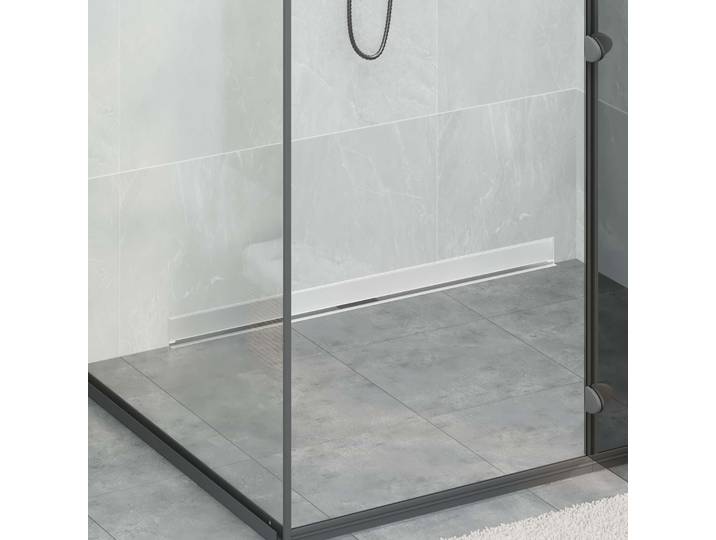 vidaXL Wandmontierter Duschablauf Silber 100 cm Edelstahl 304