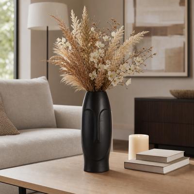 Sagebrook Home Ceramic Modern Face Design Flower Vase