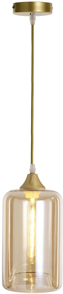 17 Stories Aevyn 1 - Light Cylinder Pendant Amber/Gold