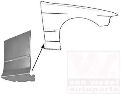 VAN WEZEL 0642156 Wing fender