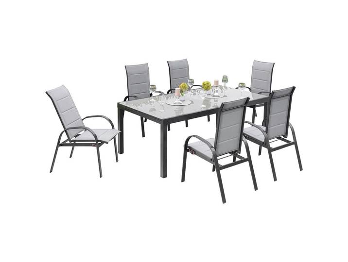 Gartengarnitur Marini 7-teilig Marini aus Aluminium