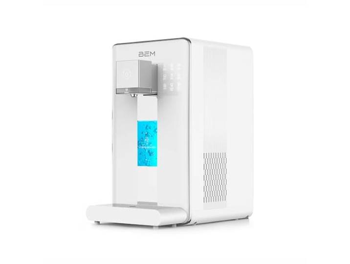 BEM IDA Wasserfilter & Wasserstoff-Ionisator, Direktanschluss, Umkehrosmose Hydrogen durch Elektrolyse, UV-Desinfektion, Temperaturwahl 10–100°C, Touch-Bedienung, Tischgerät