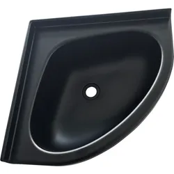 Comet Eckwaschbecken Mini Kunststoff Kantenlänge 345 mm mattschwarz