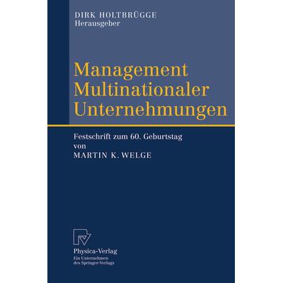 Management Multinationaler Unternehmungen, Taschenbuch von , Physica, 978-3-642-63270-9