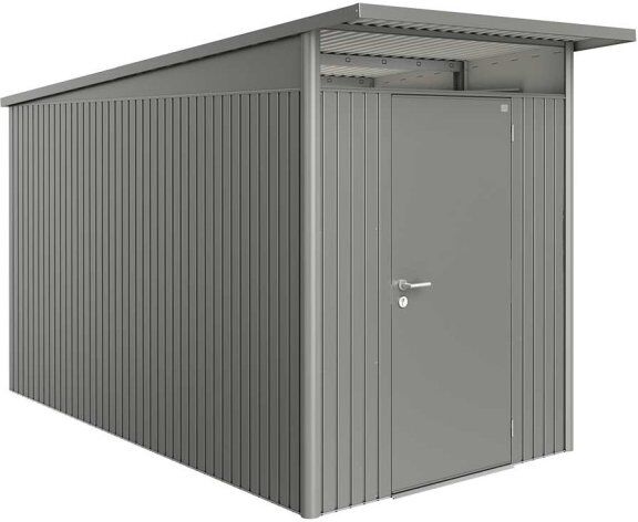 6x12 Biohort AvantGarde A4 Metal Shed - Single Door - Metallic Quartz Grey