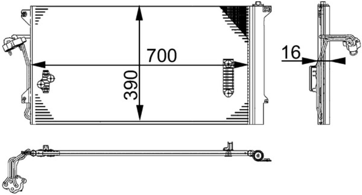 Condenseur, climatisation MAHLE AC 659 000S