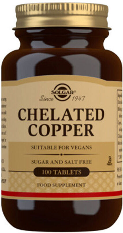 Solgar Cuivre chélaté 100 Comp