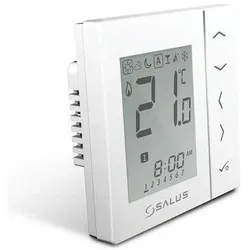 Salus mit Kabel, digitaler Temperaturregler - täglich, 230V (VS35W), Thermostat, Weiss, Schwarz