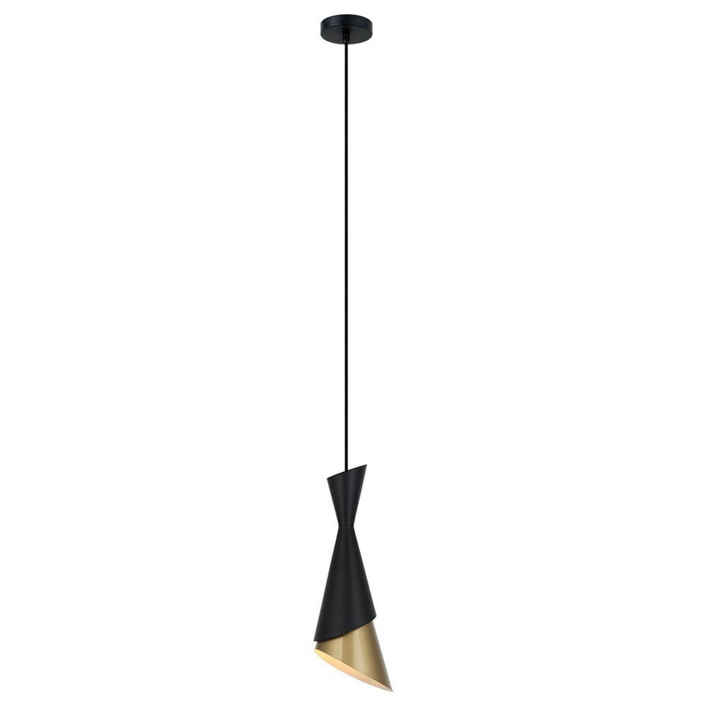 Italux Hanglamp Malia PND-85949-1 BK+GD Zwart/Goud met LED
