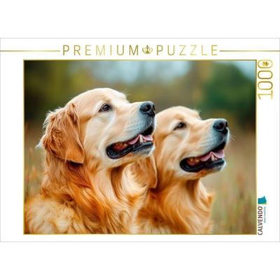 CALVENDO Puzzle Golden Retriever Duo | 1000 Teile Lege-Größe 64x48cm Foto-Puzzle für glückliche Stunden, von , Calvendo Puzzle