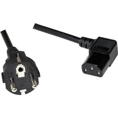 LogiLink Kaltgeräte Anschlusskabel [1x Schutzkontakt-Stecker - 1x Kaltgeräte-Buchse C13] 3.00 m Schwarz