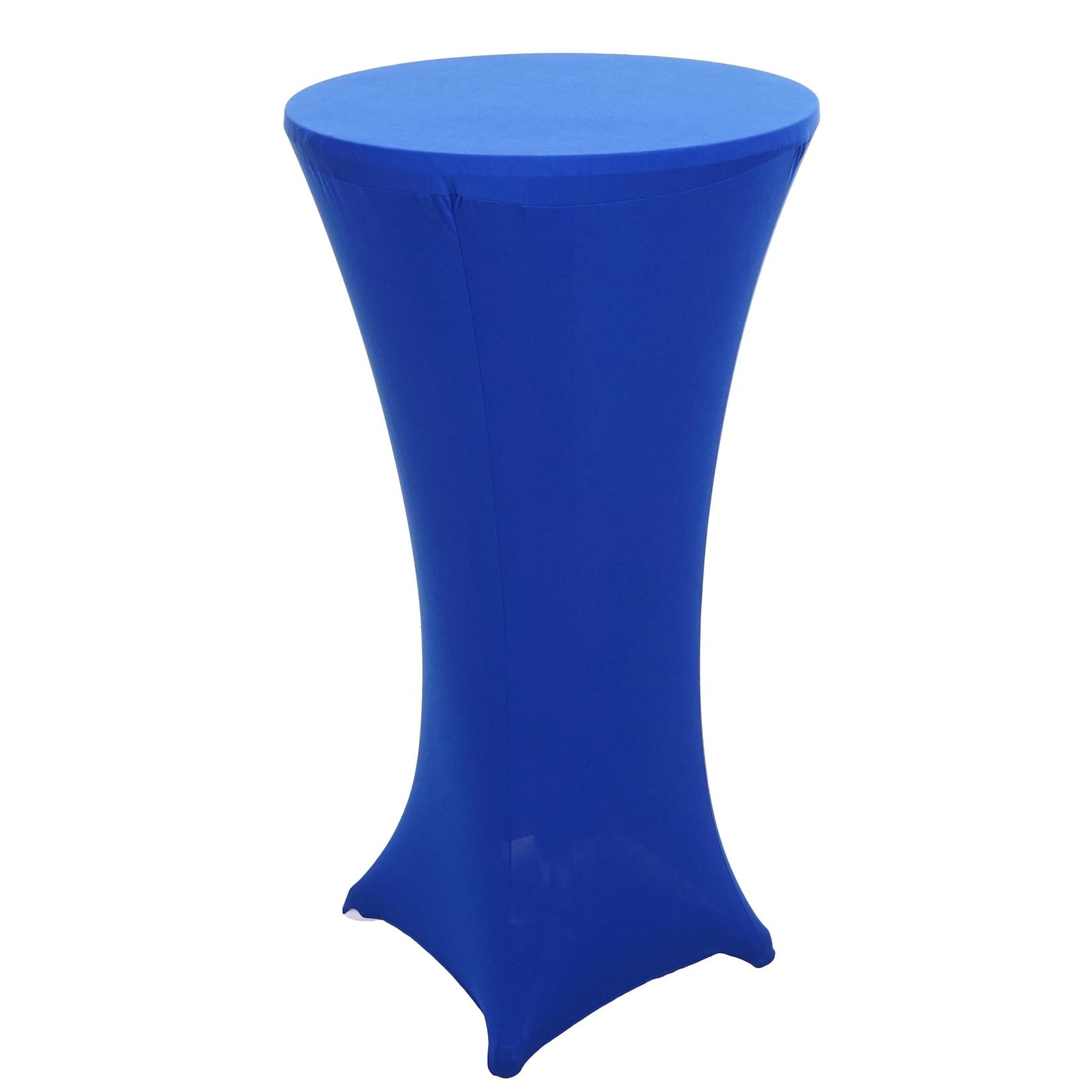 Stehtischhusse MCW-J30, Tischhusse Husse Bezug Überzug, Stretch Ø 60cm ~ blau