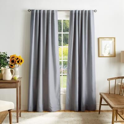 Martha Stewart Bedford Woven Plaid Blackout Curtain Panel Pair