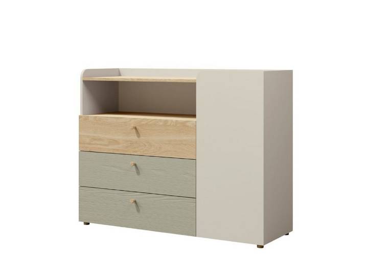 Compleo Schubkastenkommode 120 cm breit SKY, praktische Kommode für Kinder, funktionale Kommode für Spielzeug und Kleidung