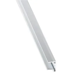 U Profil 16 mm Alu weiß mit Tropfkante – Verschluß untere Seite für Stegplatten 1200 mm