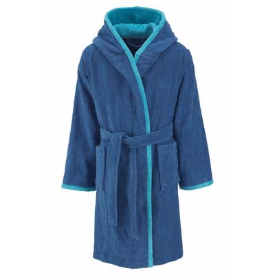 Kinderbademantel OTTO HOME "Timo" Gr. 128, blau, L:84cm, Walkfrottee, Hausmäntel, Bademantel für Mädchen & Jungen aus 100% Baumwolle, mit Kapuze